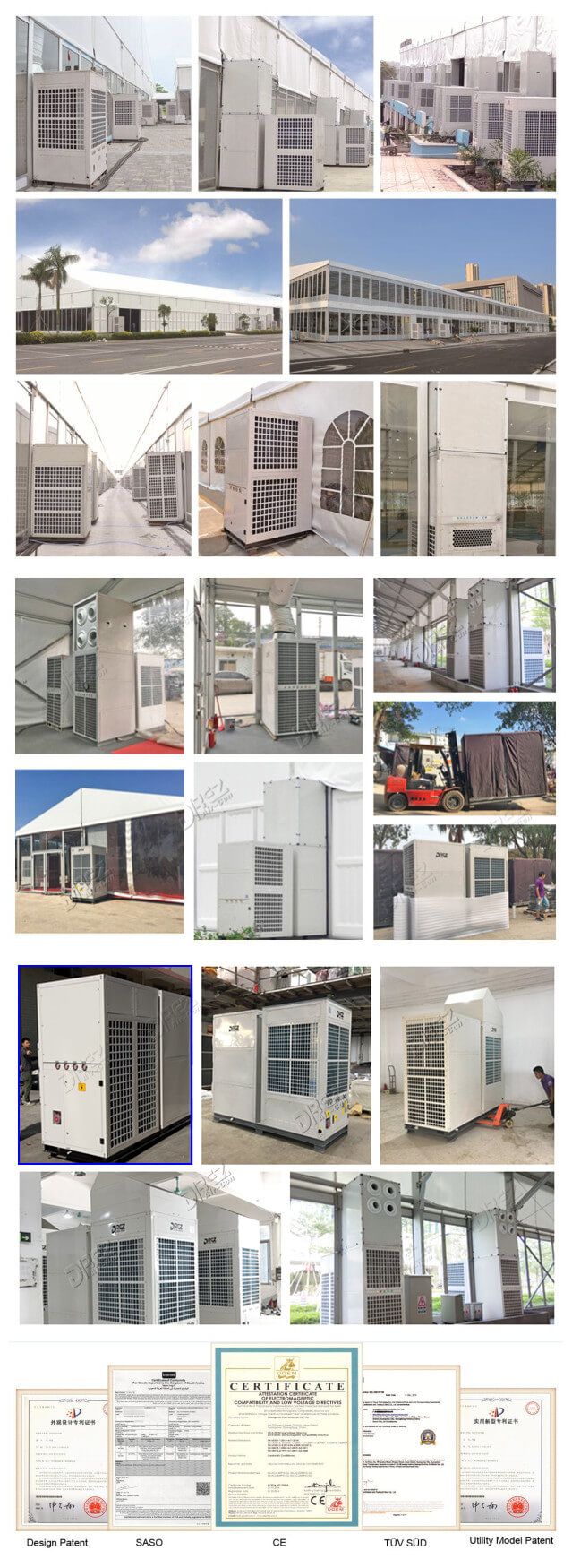 10hp 9 Ton High Efficient 108000btu Wedding Tent Air Conditioner Portable Air Cooled for Outdoor Event Tent Cooling